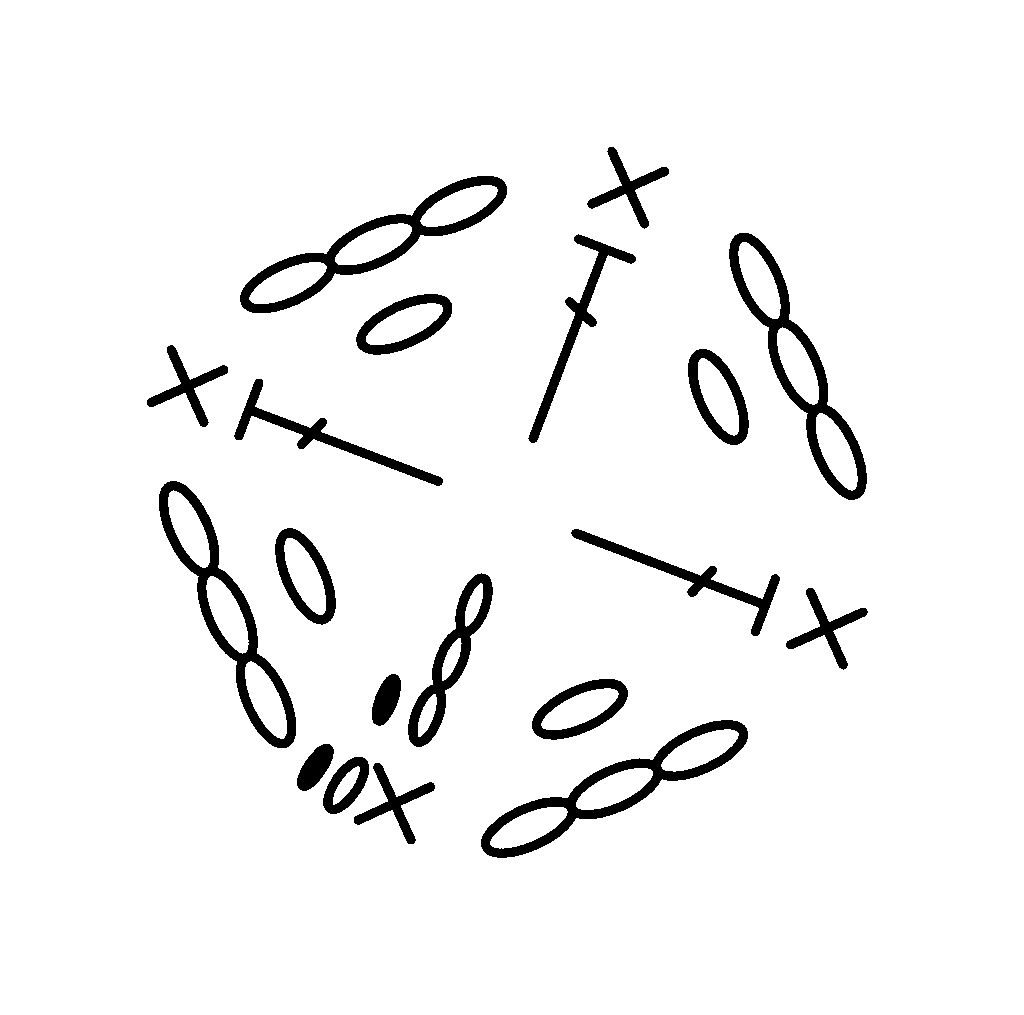 ツリーの雪(編み図)