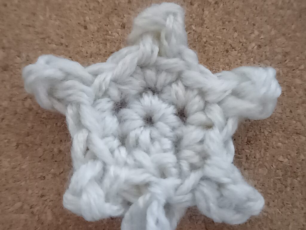 星の編み方の工程