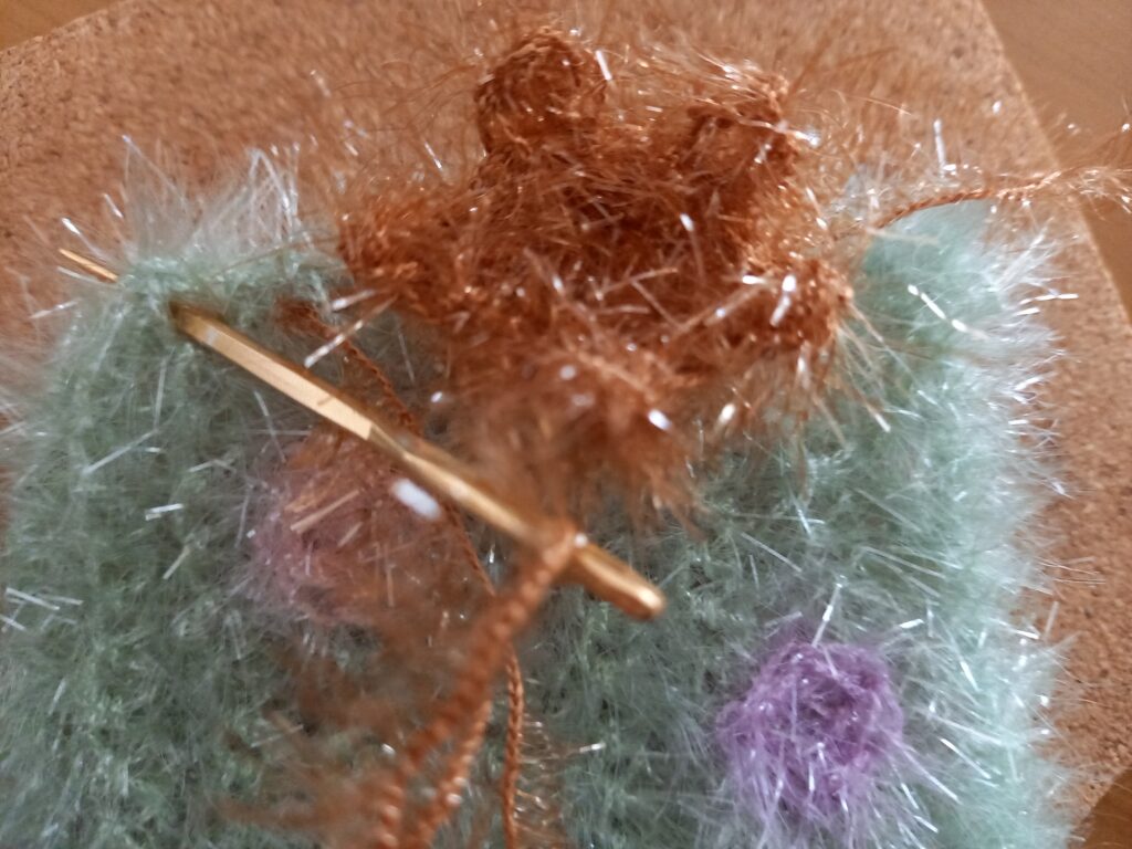 星を縫い付け（仕上げの工程）