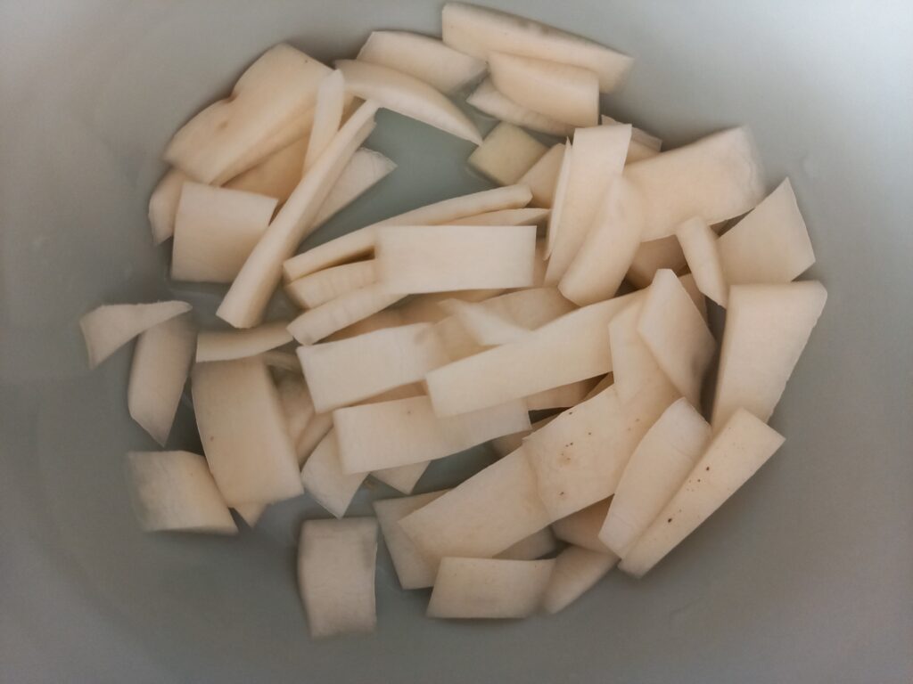 漬けあがった、大根の皮