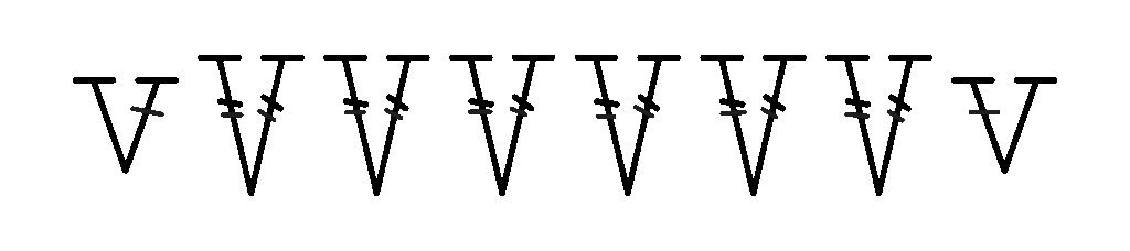 編み図(耳の編み方工程
)